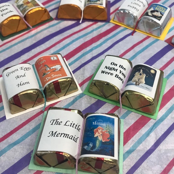 Snoepboekgeschenken met kinderboekafbeeldingen - ideaal voor evenementen met een verhalenboekthema - babyshower, verjaardag en meer-12 in elke listing