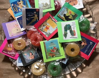 24 Children's Book 5 flavor lifesavers for favors, table scatter, bowl fillers - storybook theme events, parties & showers - fully assembled