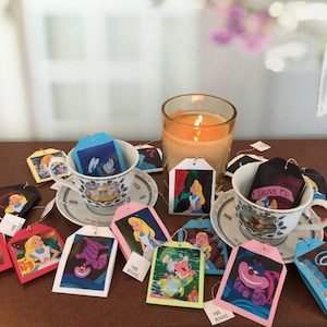 Twelve Alice in Wonderland Tea Bag Party Favors