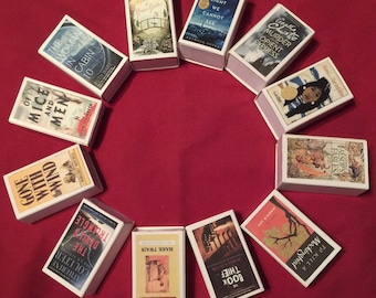 Twelve Literary Book Slide Box party favors Book Club Book themed event