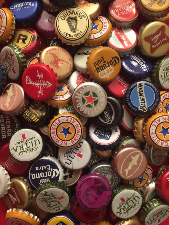 Lot of 100 Beer Bottle Caps for Crafts Most Have Some Dents - Etsy