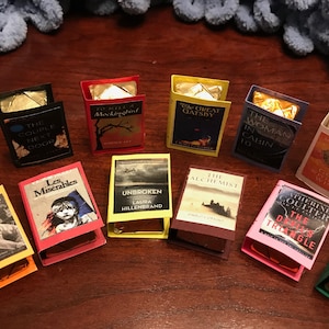 Twelve Adult and Young Adult Book book candy party favors with Hershey nuggets