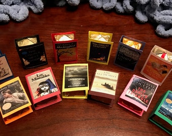Twelve Adult and Young Adult Book book candy party favors with Hershey nuggets