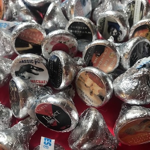Package of 50 Book Lover Book Club Hershey Kisses for book club meetings, bowl fillers, party favors - completely assembled with candy