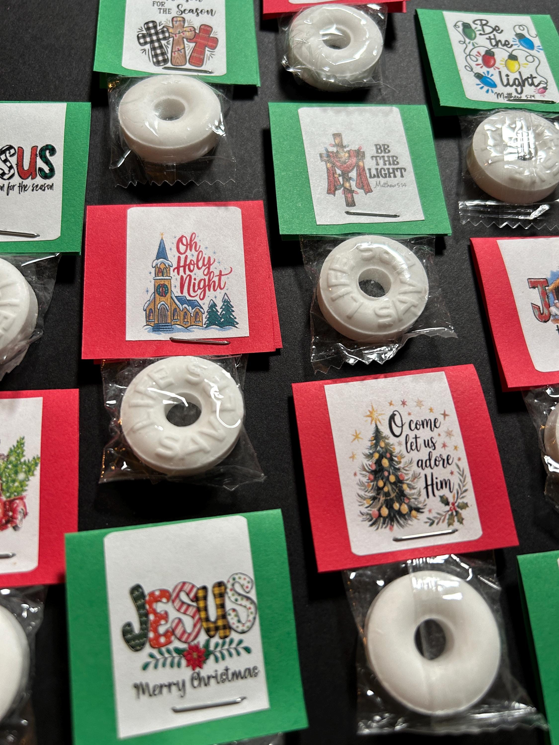 24 Christian Faith Based Christmas Party Mints, Table Scatter, Stocking ...