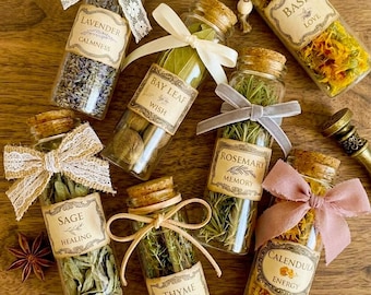 Vintage Apothecary Labels Printable, Herb Spice Jar Stickers, Editable Canva Template (Digital Download)