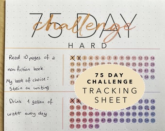 75 day challenge tracking sheet