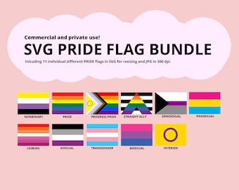 SVG and JPG PRIDE flags bundle