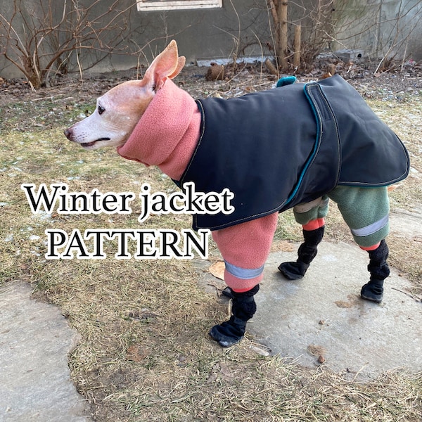 Pattern to make a winter jacket for your dog / italian greyhound / chinese crested / naked dog