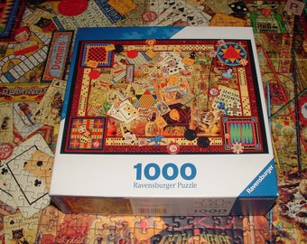 COMPLETE - Ravensburger 1000 Pc. Jigsaw Puzzle - Vintage Games