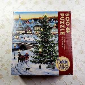 NEW, SEALED - Cobble Hill - 500 Pc. Jigsaw Puzzle - Christmas &quot;Village Tree&quot;