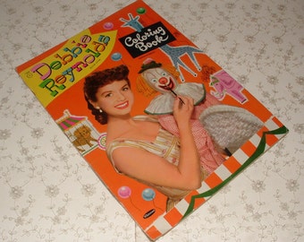 Vintage 1956 Debbie Reynolds Coloring Book - 32 Pages