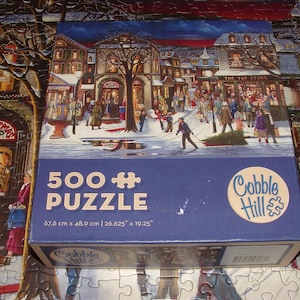 Complete Cobble Hill 500 Pc. Jigsaw Puzzle Tis the Season Christmas image 1