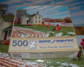 COMPLETE - Bits & Pieces - 500 Pc. Jigsaw Puzzle - "Catching the Breeze"