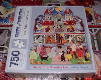 COMPLETE - Bits & Pieces -  750 Pc. Jigsaw Puzzle - Shaped - 99 Haunting Lane