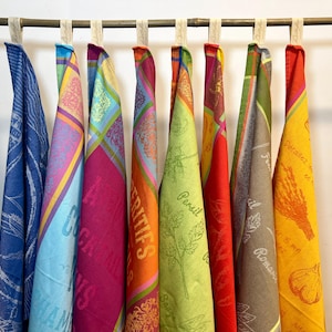 Sets of 5/10/15/20 French Cotton Jacquard Tea Towels, Woven Kitchen Dish Towels