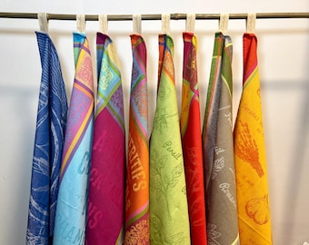 French Cotton Jacquard Tea Towels Sets of 5/10/15/20 , Woven Kitchen Dish Towels