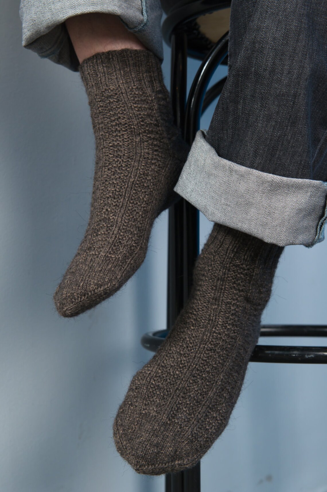 Hand knitted wool men's socks winter men's socks | Etsy