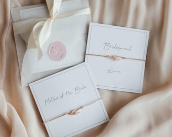 Bridesmaid Gold Crystal Bracelet – Bachelorette Party Keepsake, Dainty Adjustable Wedding Gift