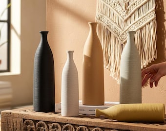 Modern Nordic Ceramic Vase Boho Home Decor Minimalist Table Shelf Accent Gift