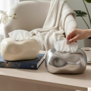 Modern Tissue Box Holder for Home Decor – Minimalist Decorative Living Room Organizer