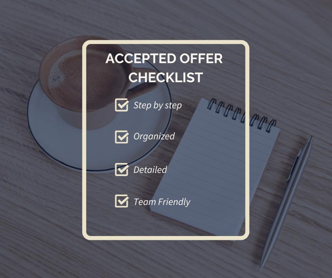 Agent Accepted Offer Checklist - Etsy