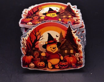 Cabujón de Acrílico con Espalda Plana • Tema de Halloween • 52 mm x 42 mm • 1 pieza