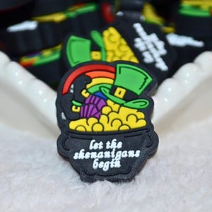 St. Patrick's Day Silicone Focal Bead • Pot of Gold, Rainbow