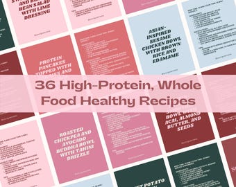 36 zdrowych przepisów bogatych w białko | Zestaw posiłków pełnowartościowych | Łatwe posiłki z makroskładnikami