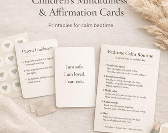 Children’s Calm Bundle | Bedtime Calm Routine & Mindfulness Activities | Screen-Free Emotional Regulation for Kids | Printable Digital