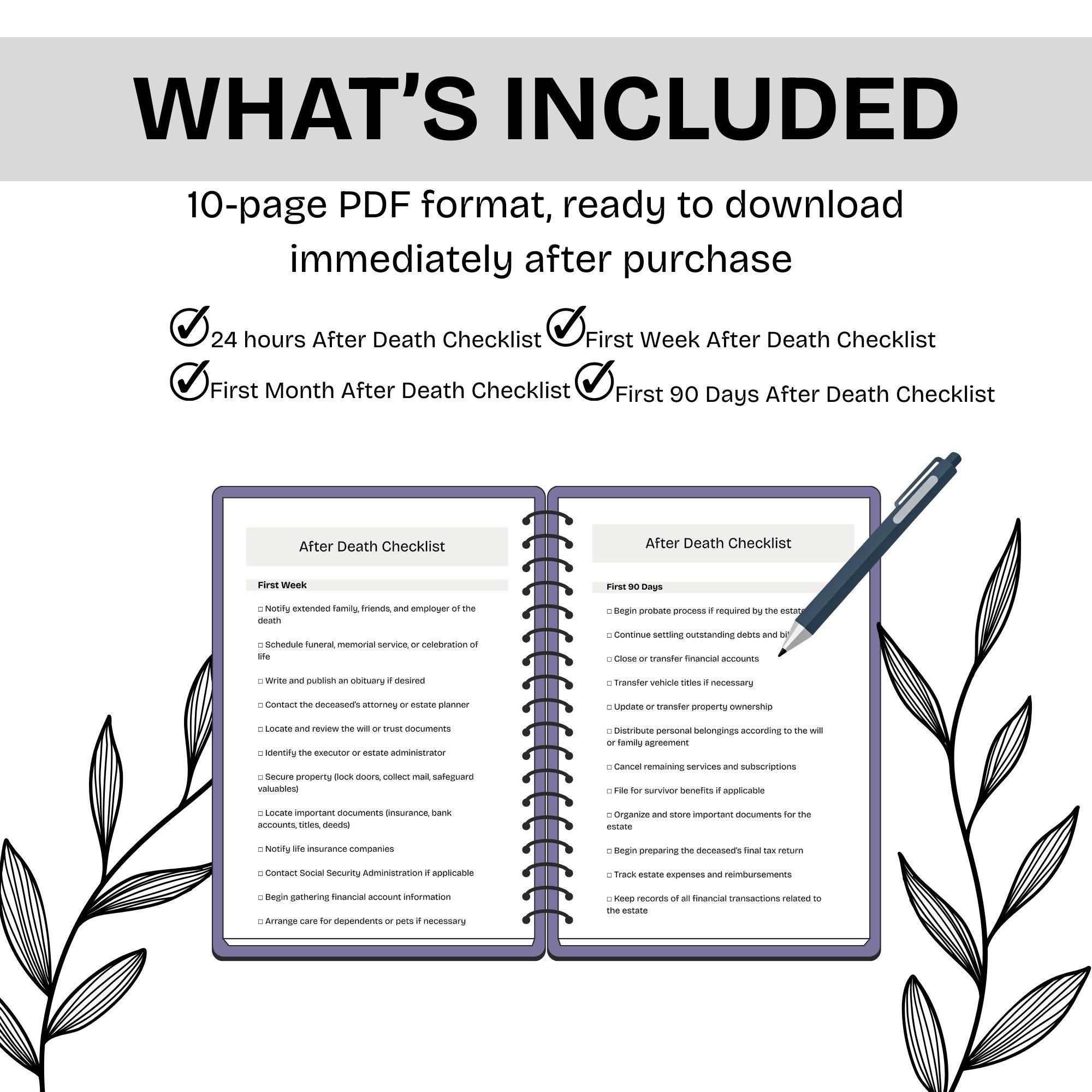 Bc Death Checklist.pdf After Death Checklist Printable | What to Do When Someone Dies | Estate ...