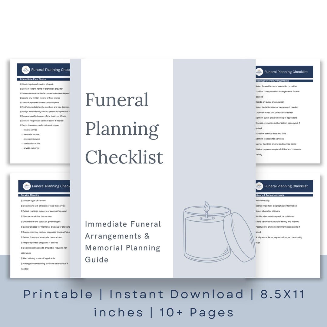 Funeral Planning Checklist After a Death | Immediate Funeral