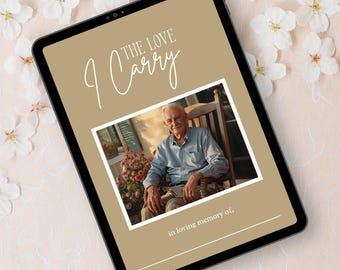 Memorious Journal for Loss of Husband | Memorial Journal Husband Keepsake | Personal Memory Journal | Remembrance Gift for Widow