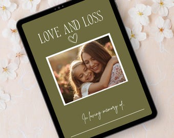 Sympathy Gift Grief Journal, Memory Journal for Loss & Healing, Bereavement Gift Printable, Memorial Journal Keepsake
