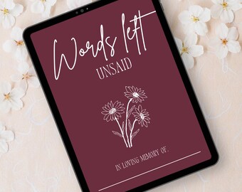 Guided Memorial Grief Journal, 31-Day Healing Workbook, Loss Remembrance (Digital Download)