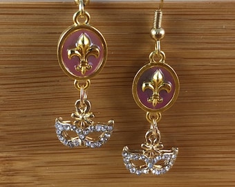 Glow-in-the-Dark Fleur De Lis earrings