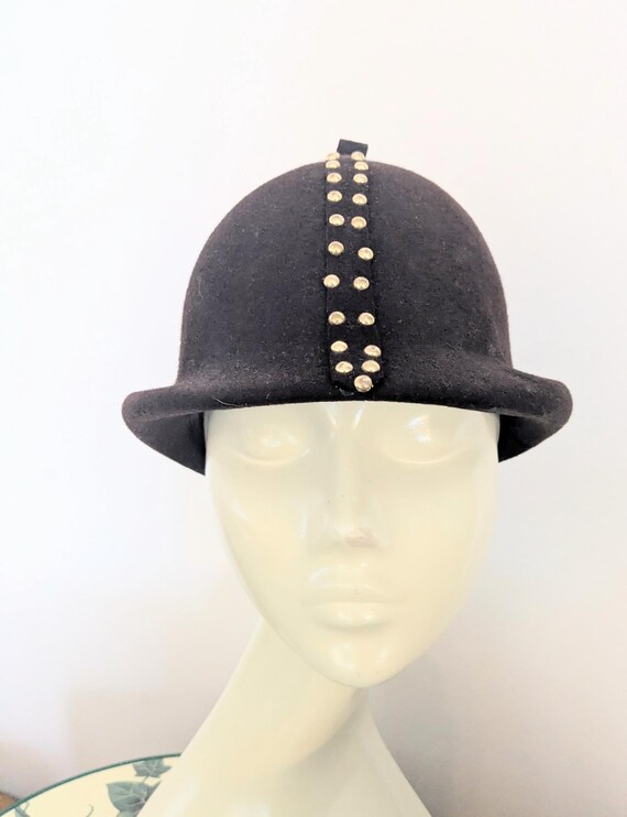 Vintage 60s Glamour Felts Brown Cloche Hat Vintage 1960s Mr John Jr Brown Fur Felt Cloche Style Hat  main image 3