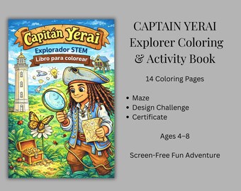 Captain Yerai Explorer Coloring & Activity Book for Kids