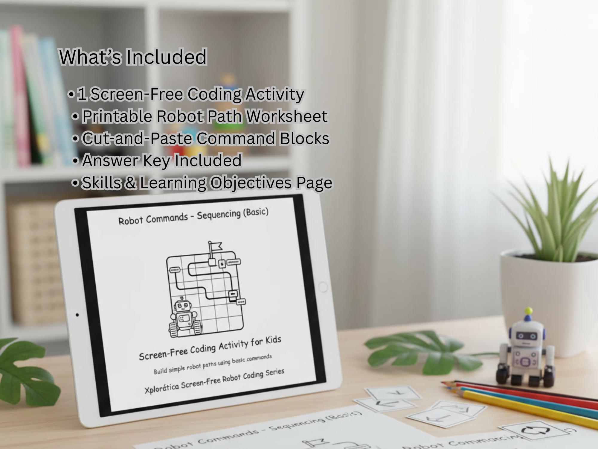 Robot Commands Sequencing (basic) | Screen-free Coding Activity for ...