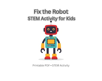 Fix the Robot – STEM Problem-Solving Activity for Kids | Printable PDF