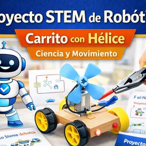 Carrito STEM de Robótica para Niños / Proyecto Paso a Paso en Español
