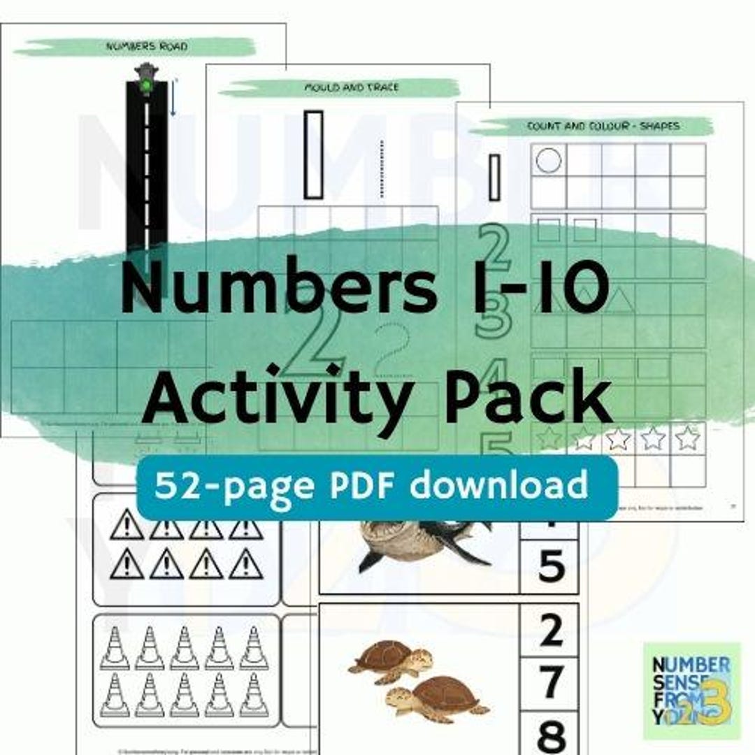 Numbers 1 to 10 Activity Pack | Montessori Counting Printables | Ten ...
