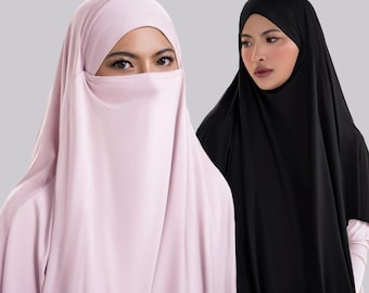 French Khimar TENCEL™ U-Cut | Lightweight, Breathable, Soft Islamic Veil, Hypoallergenic Hijab