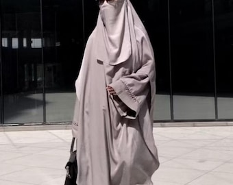 Khadijah French Khimar Set | Extra Long TENCEL™ Hijab, Modest Wear, Full Coverage Prayer Khimar