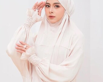 Hawa Mukena – Armani Silk Prayer Robe with Bag | Luxury Muslim Prayer Outfit | Wudhu Friendly