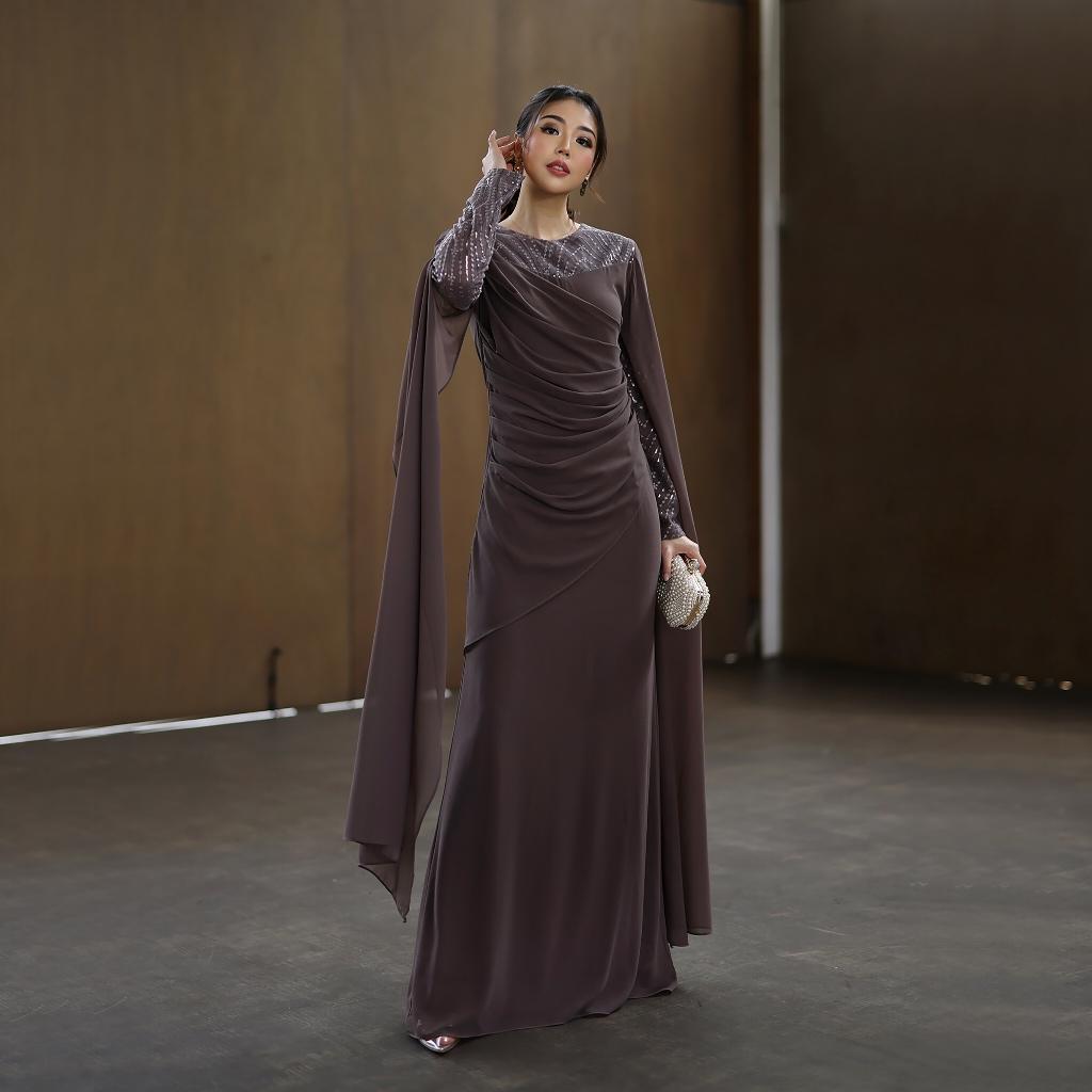 modest evening dress uk Modest Formal Embellished Dress G489 Grey