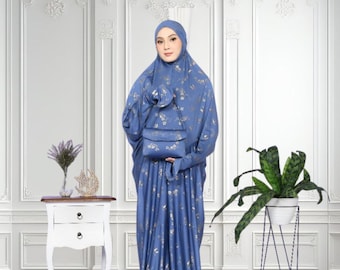 One-Piece Prayer Dress, Mimoza Jersey – Modest, Airism & Comfortable Prayer Robe Islamic Wear