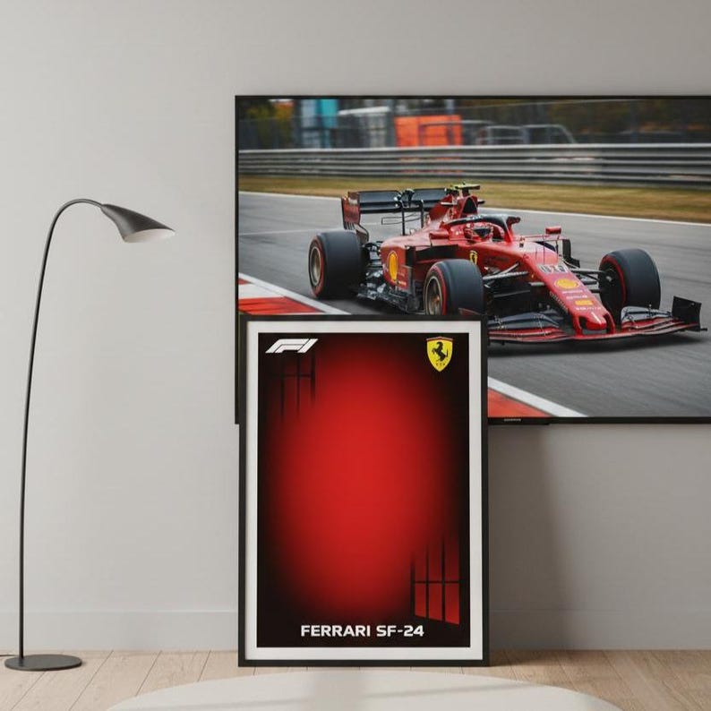 Ferrari SF-24 F1 Digital Poster – Technic Compatible Formula 1 Wall Art ...