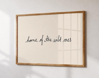 Muurdecoratie voor de entree, handgeschreven woondecoratie, minimalistische quote poster, haldecoratie, grappig cadeau voor een housewarming, handgetekende muurdecoratie
