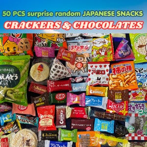 50 stück japanische Snackbox, japanische Leckerli-Box, japanische Süßigkeiten, Mystery-Snackbox, zufällige berühmte Snacks, Cracker, Pralinen
